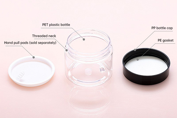 68 Teeth Spot Transparent Food Grade Wide Mouth Sub-bottling 500g Cosmetic Cream Cream Sub-bottling Packaging Wholesale