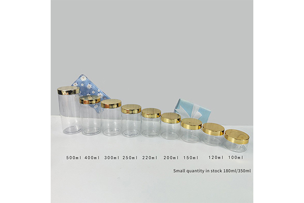 Manufacturers Spot 68 Tooth Pet Plastic Bottle Food Tea Wide Mouth Bottle Gold Edge Cream Cream Small Capacity Packaging