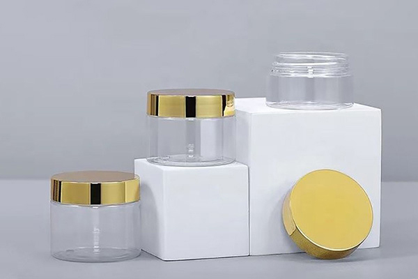 Manufacturers Spot 68 Tooth Pet Plastic Bottle Food Tea Wide Mouth Bottle Gold Edge Cream Cream Small Capacity Packaging