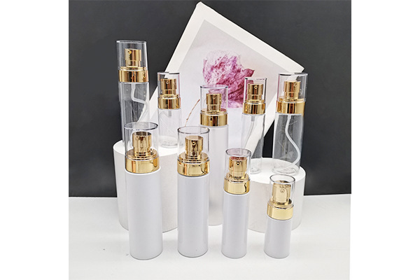 Spot Pet Transparent Electroplating Pump Lotion Bottle 40 50 60 100 150ml White Makeup Moisturizing Spray Bottle