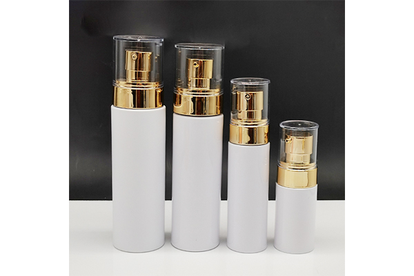 Spot Pet Transparent Electroplating Pump Lotion Bottle 40 50 60 100 150ml White Makeup Moisturizing Spray Bottle